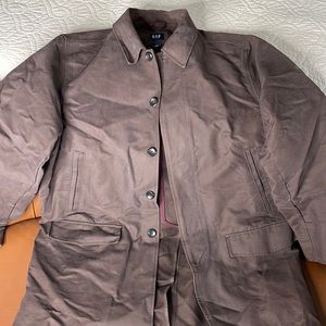 GAP Men Brown XXL trench coat buttons, inside pocket great condition